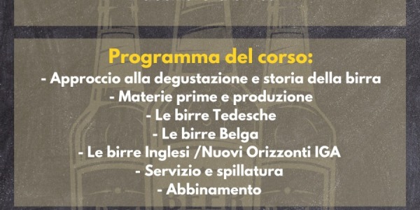 Corso Degustazione Birra